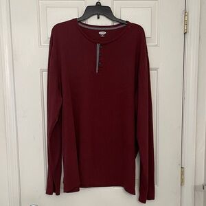 Old Navy Men's Burgundy Long Sleeve Shirt